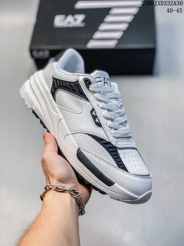 Genuine label Emporioarmani Armani Eat round toe lace low-top lifestyle casual s