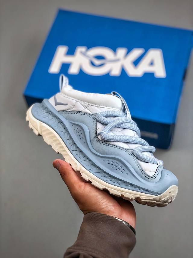 Hoka One One Ora primo Thin fleece-lined autumn and winter warm half-slip shoes,