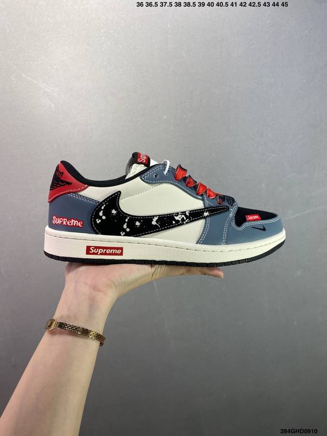 Corporate-level Nike Air Jordan 1 X Travis Scott Aj1 inverted hook Joe One inve