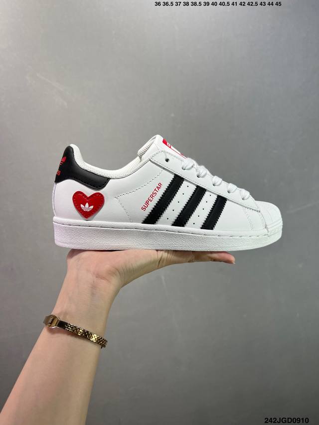 Adidas Originals Superstar white and black retro trend non-slip wear-resistant l