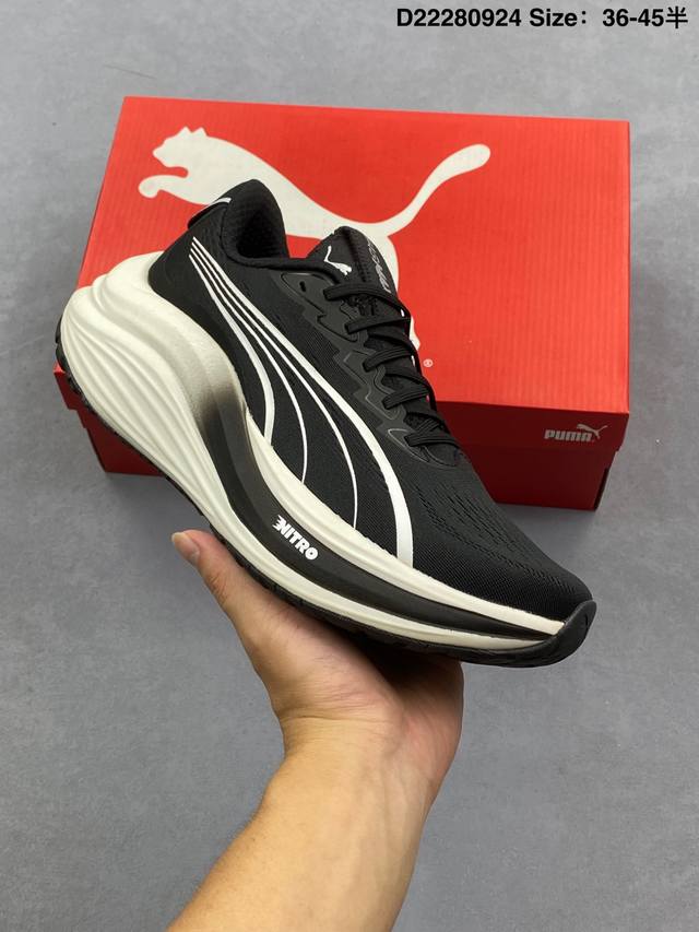 Company-level puma Deviate Nitro Puma cushioning training running shoes breathab