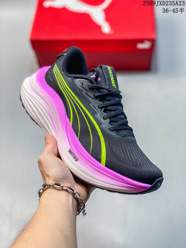 genuine label with half size puma Magmax Nitro Puma men's and women's running s