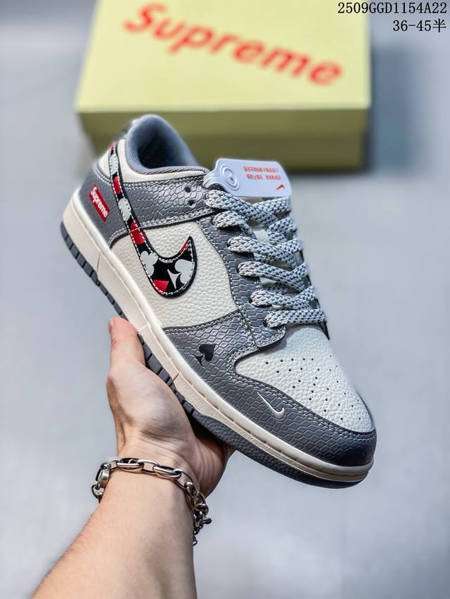Overseas hit limited edition! High-end customized Nike SB Dunk Low "Supreme joi