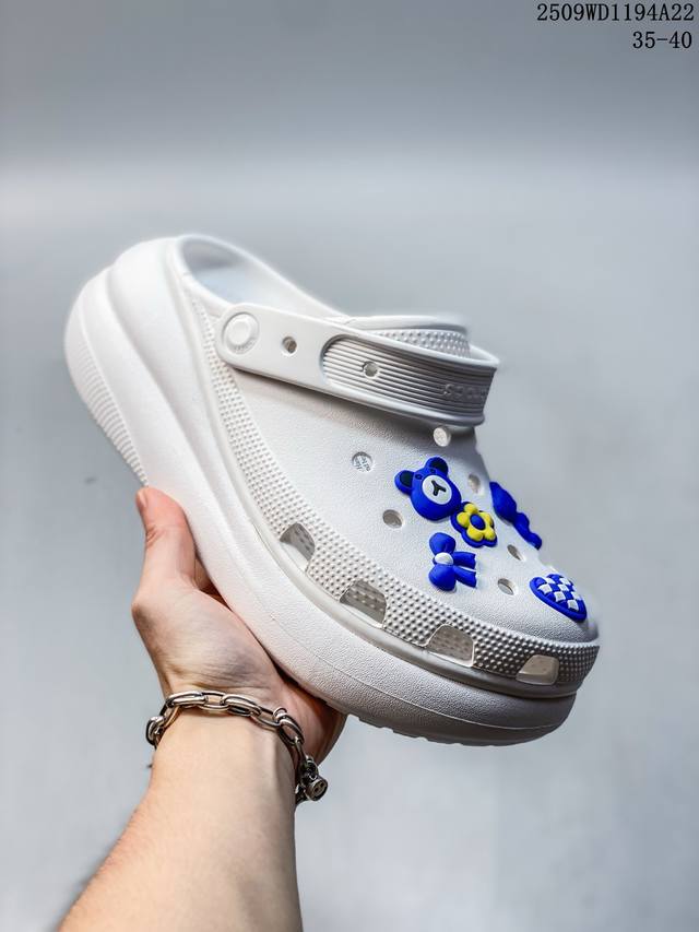 6.5cm small height-enhancing thick-soled cloud hole shoes for women summer high-