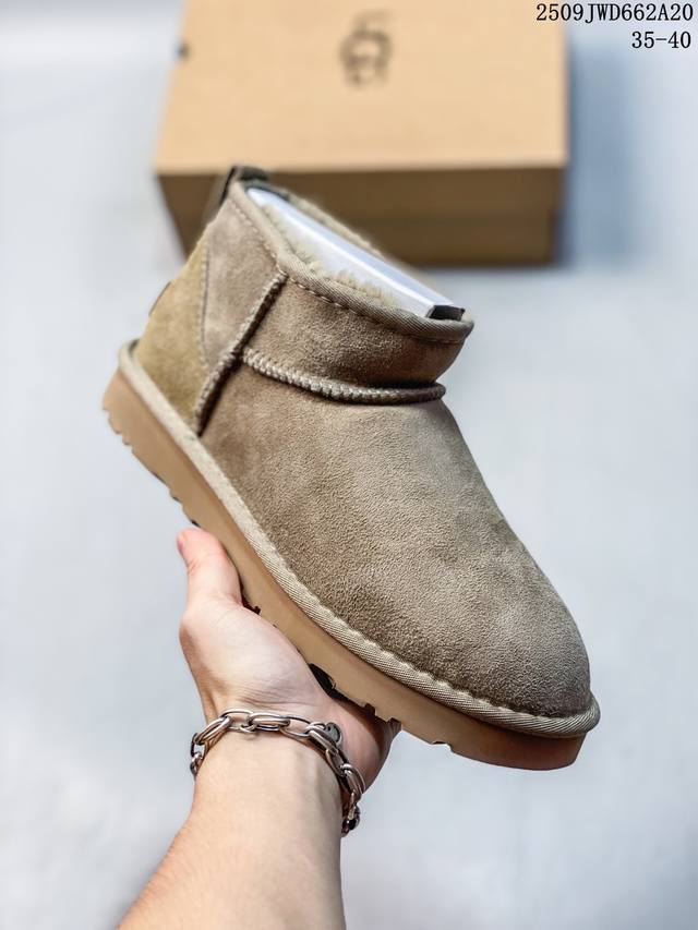 Ugg 1116109 Classic Ultra Mini Winter Fur Warm Snow Boots Fur Ankle Boots Size: