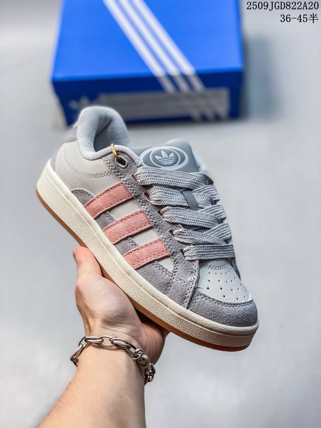 Authentic label with half size Adidas Campus 00S Halloween brown and orange low