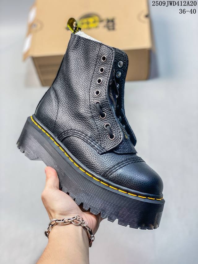 Dr.Martens 1460 Dr.Martens boots, eight-hole high-top, thick-soled, hard leather