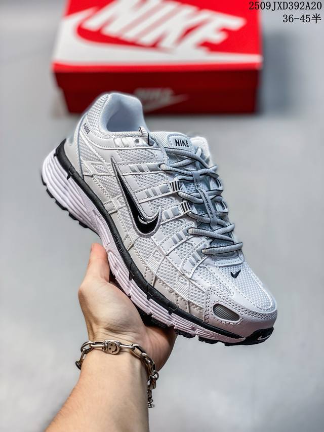 Genuine label with half size Nike p-6000 comfortable retro mesh non-slip and re