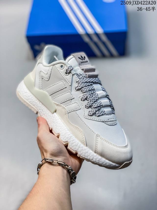 Adidas Nite Jogger Retro Cushioned Casual Shoes for Couples Fz3665 Size: As Pict
