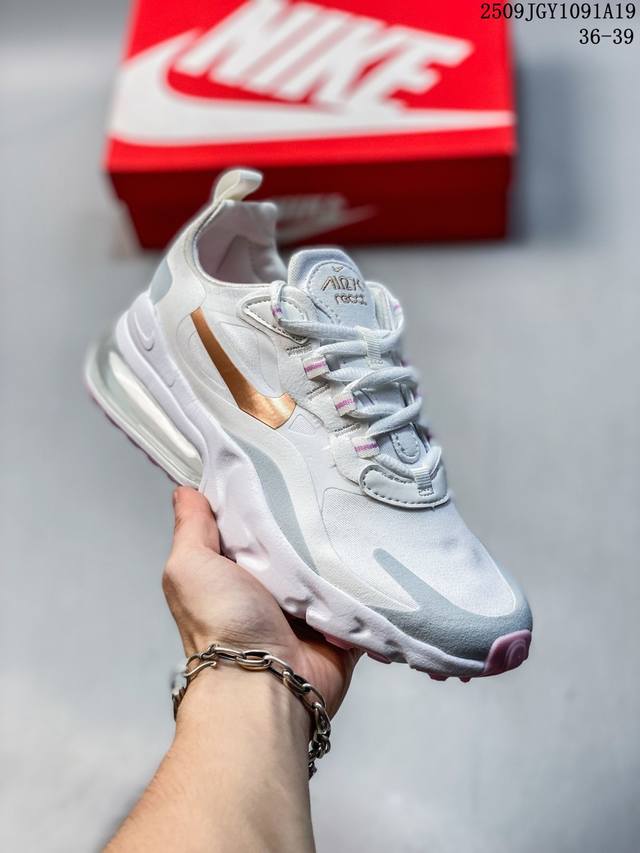 Nike Air Max 270 React Women's Air Cushioned Running Shoes Cu9333- Size: as sho
