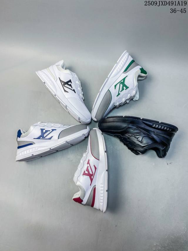 Louis Vuitton Lv men's shoes Classic sports shoes lace-up letter running shoes