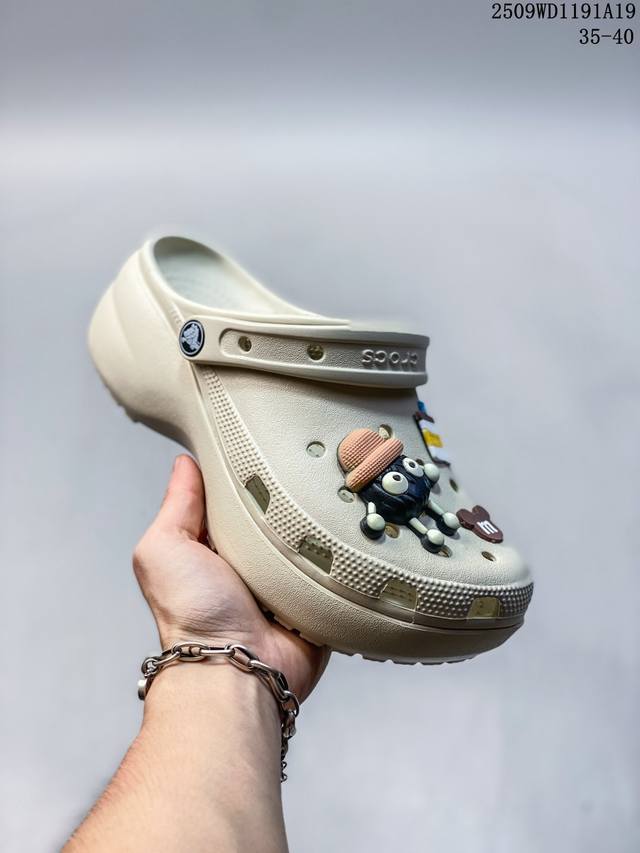 6.5cm small height-enhancing thick-soled cloud hole shoes for women summer high-