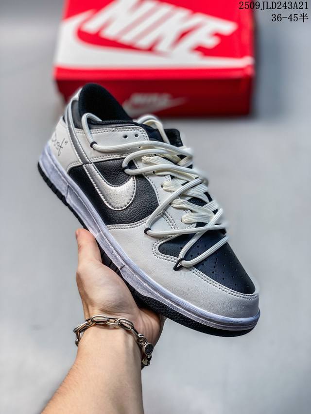 Company Level! Futura x Nike Dunk Low Sb Collaborative Deconstructed Lace-Up Ska