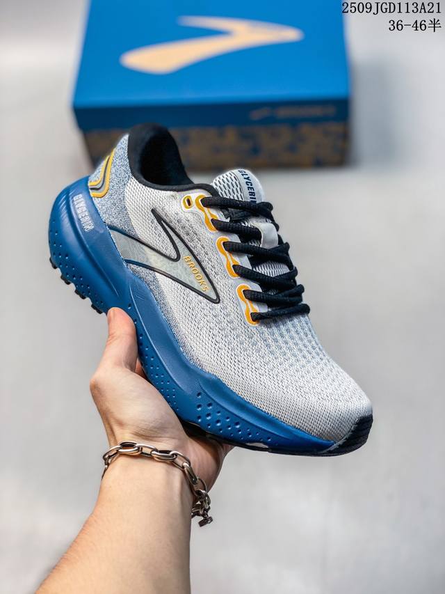 Genuine label with half size Brooks Glycerin 21 shock-absorbing running shoes wi