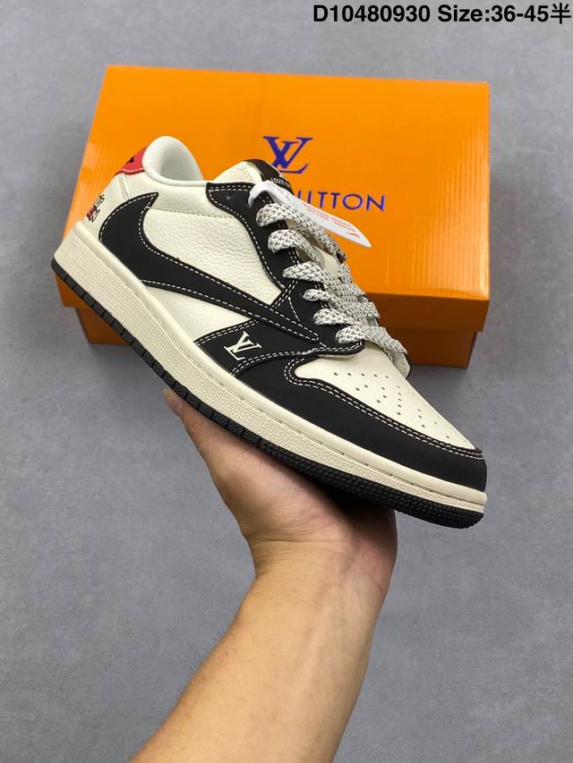 Aj1 Travis Scott X Air Jordan 1 "Reverse Mocha" Aj1 Joe 1 Ts Lightning Joint Inv