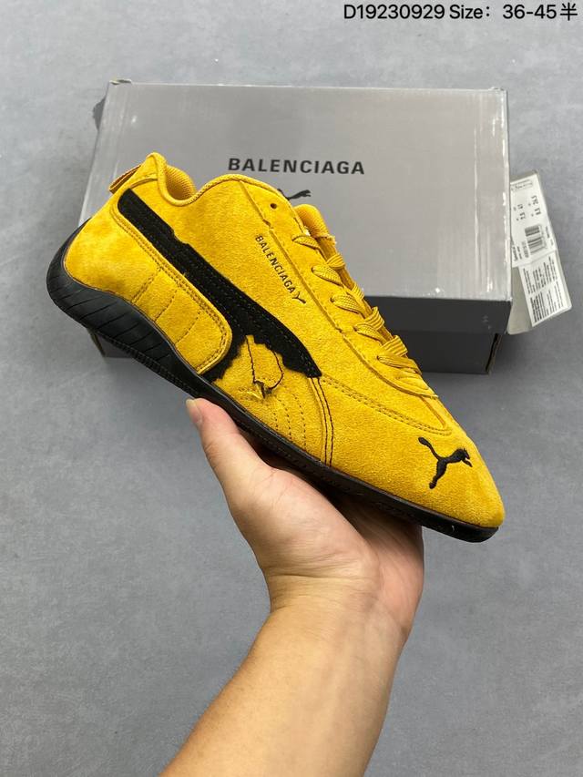 PUMA X Balenciaga Speedcat series thin-soled shoes, cowhide suede round-toe, dis