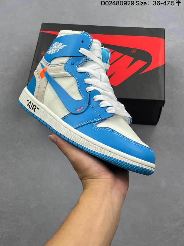 Jordan Off-White x Nike Jordan Air Jordan 1 Retro High Og Unc Nike cowhide joint