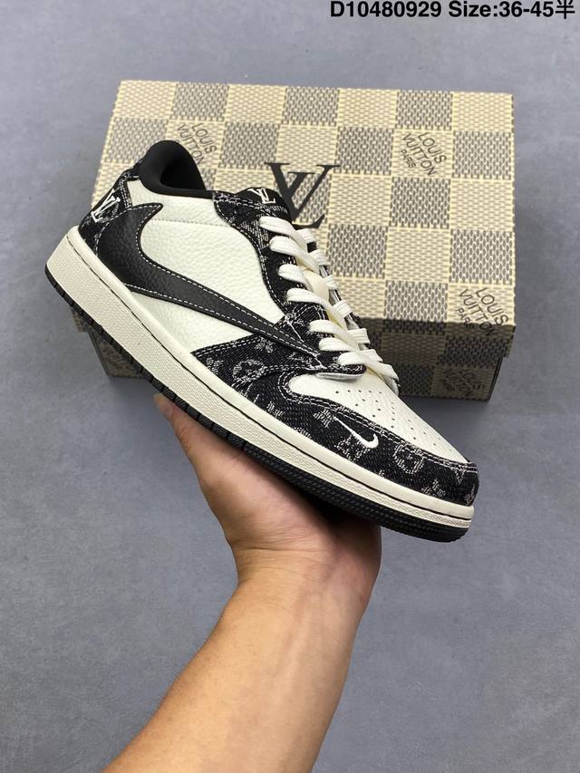 Aj1 Travis Scott X Air Jordan 1 "Reverse Mocha" Aj1 Joe 1 Ts Lightning Joint Inv