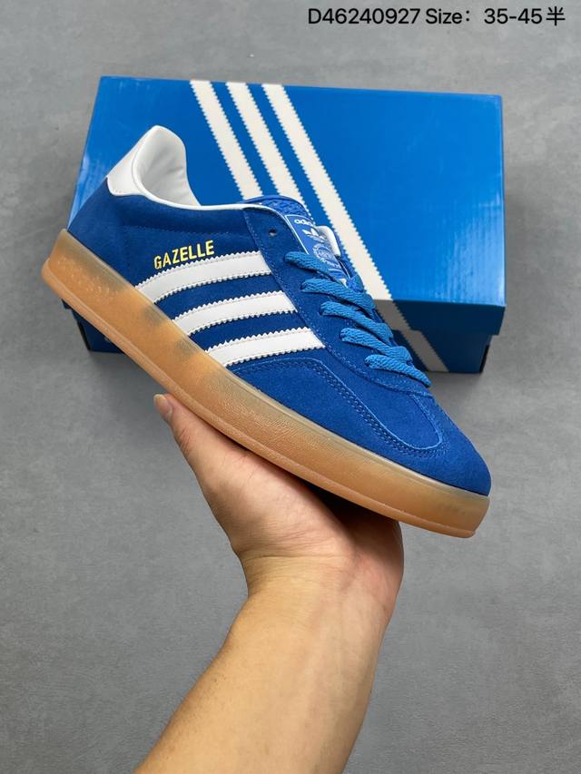 Company-level Adidas Originals Gazelle Indoor clover casual non-slip and wear-re