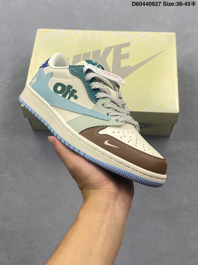 Aj1 Travis Scott X Air Jordan 1 "Reverse Mocha" Aj1 Joe 1 Ts Lightning Joint Inv