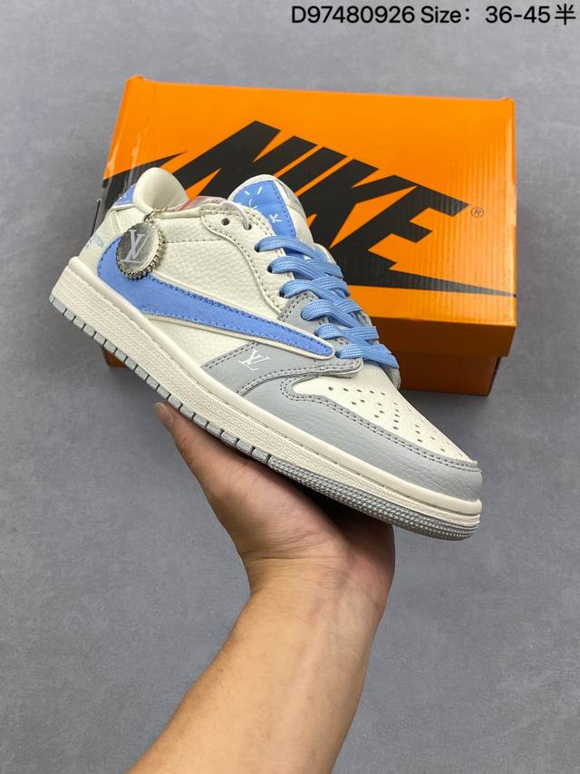Fragment x Travis Scott x Stussy Air Jordan 1 Low three-party collaboration with