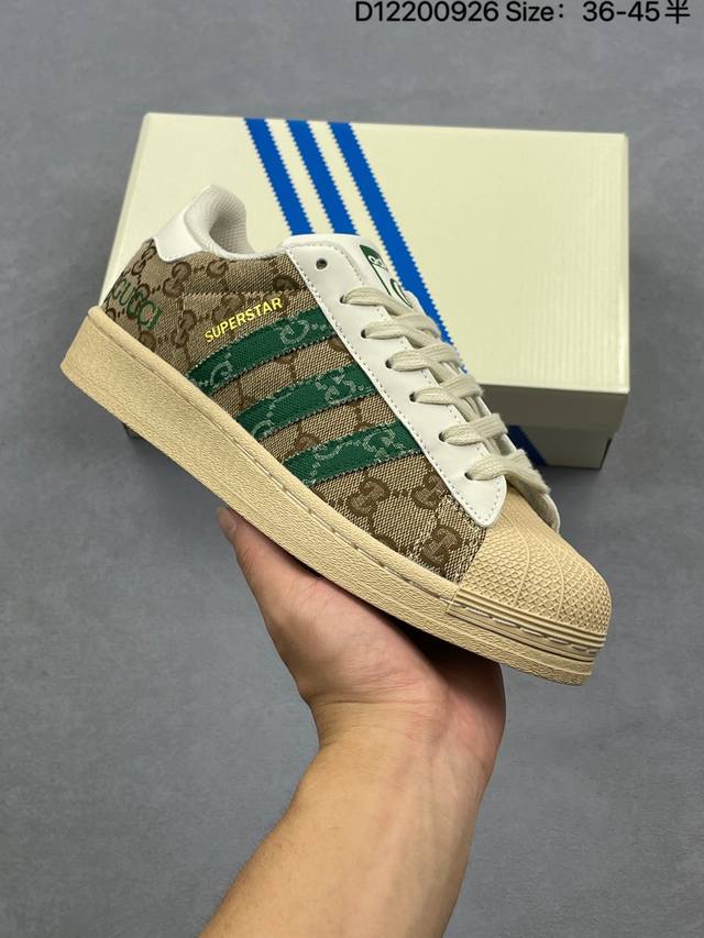 Company-level Adidas Originals Superstar Adidas clover shell head 'Diy' series