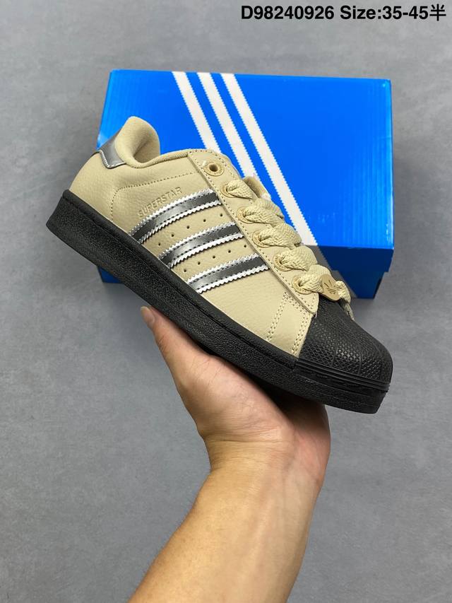 Adidas Originals Superstar "White Black Gold" shell toe classic versatile casua