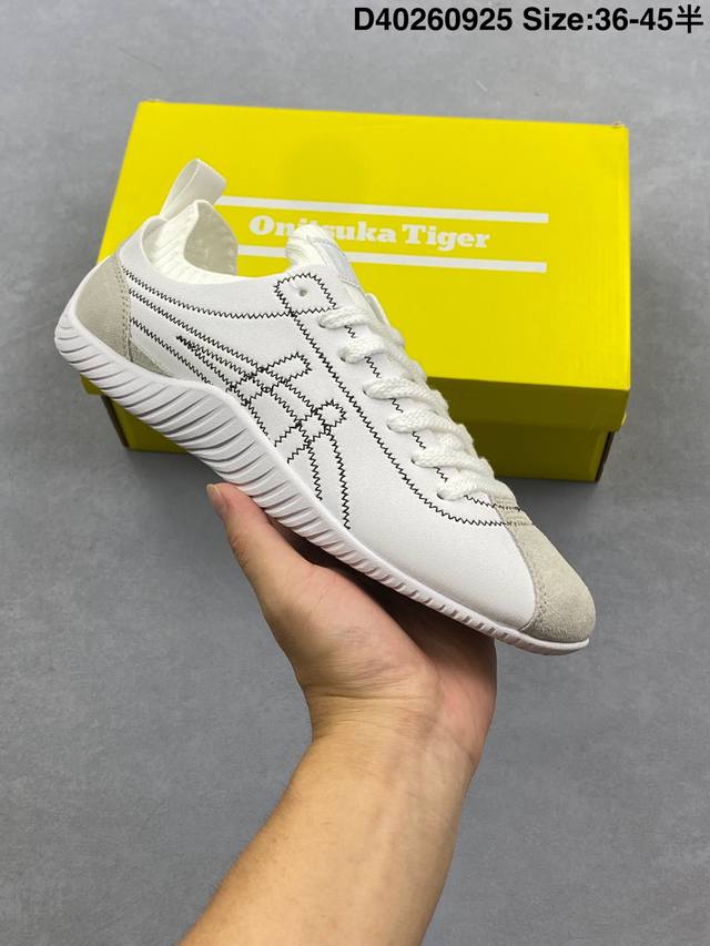 Corporate-grade Onitsuka Tiger Mexico 66 Driving embroidered logo comfortable n