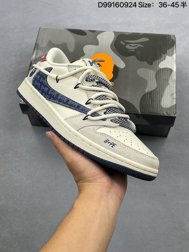 Fragment X Travis Scott X Gucci Air Jordan 1 Low Three-Party Collaboration Rever
