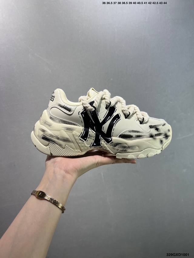 Company-level Mlb Ny printed internet celebrity dad shoes graffiti prank with 6c