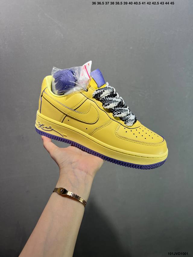 Company-level Bobe Bryant X Air Force 1 Low Kobe Black PurpleOriginal last and