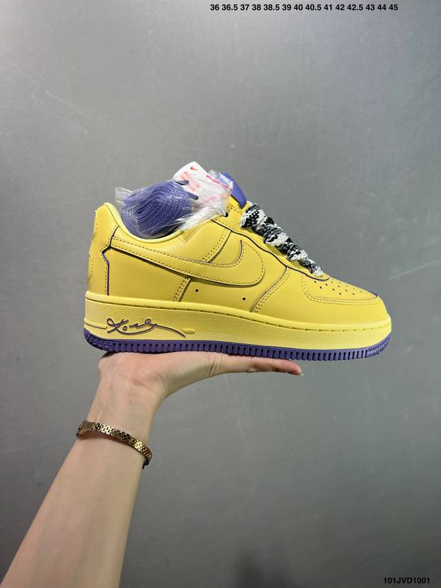 Company-level Bobe Bryant X Air Force 1 Low Kobe Black and Purple Original last