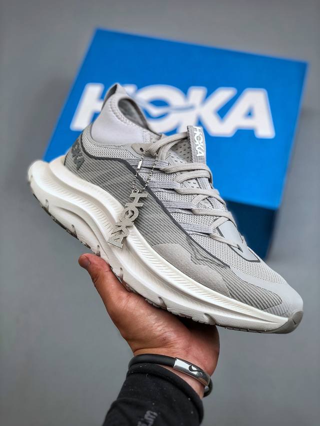 Hoka M Kawana Mid lightweight mid-cut outdoor trail running shoe. Designed for m