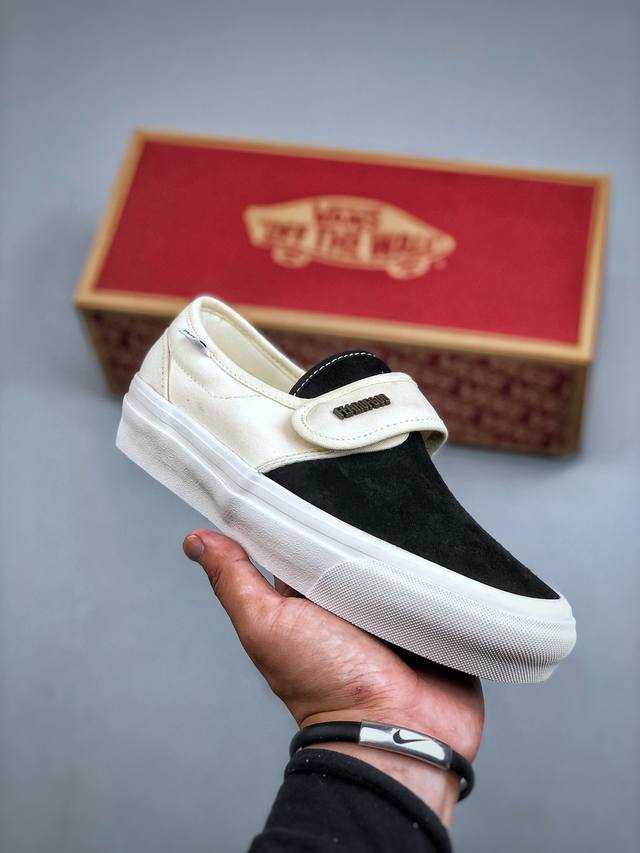 Vans Slip On X Fog White Black "The slip-on shoe with Velcro design is finally