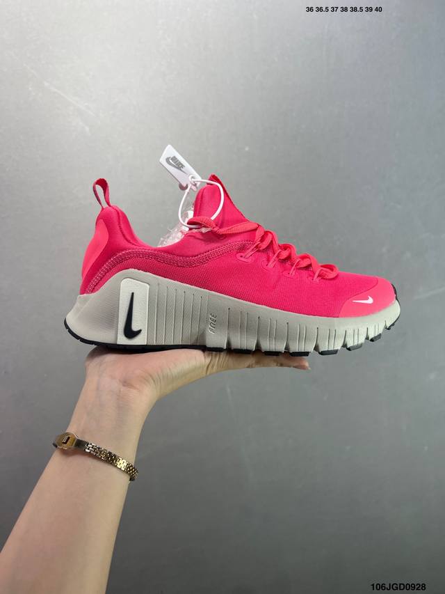 Nike Free Metcon 6 meshround toe lace-up shock-absorbing and non-slip low-top tr