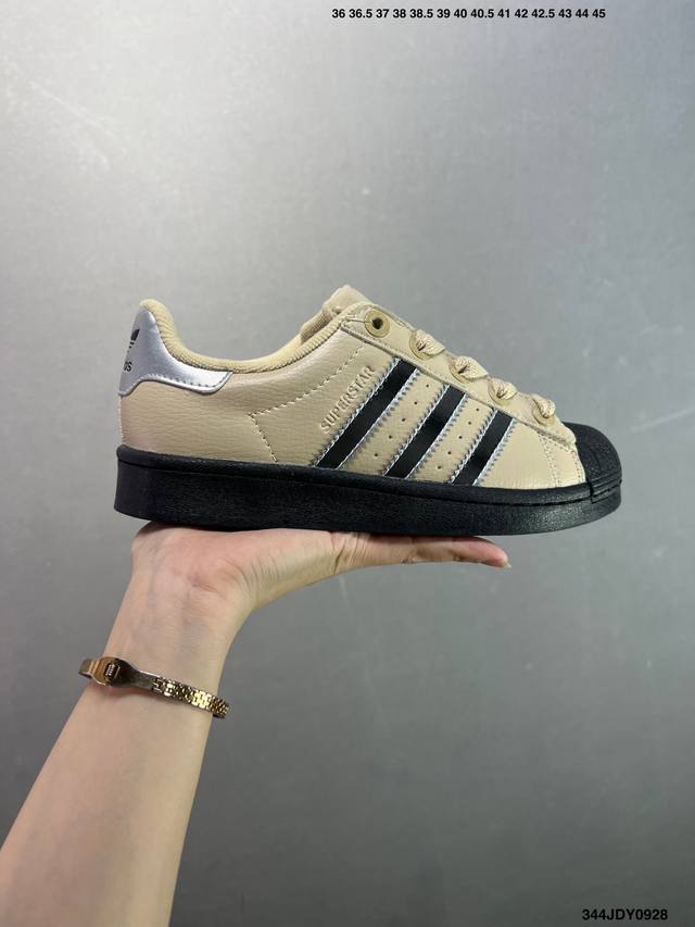 Adidas Originals Superstar white and black retro trend non-slip wear-resistant l