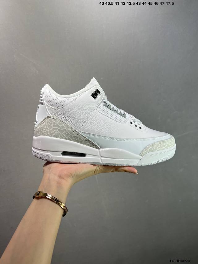 Corporate-grade Air Jordan 3 Retro "Hide And Sneak" white, gray, and brown Aj3