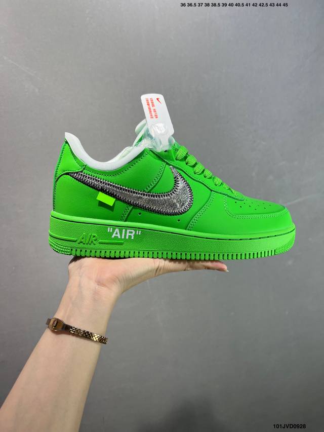 Corporate-level Ow x Nk Af1 Mca Art Museum co-branded Air Force 1 low-top sneak