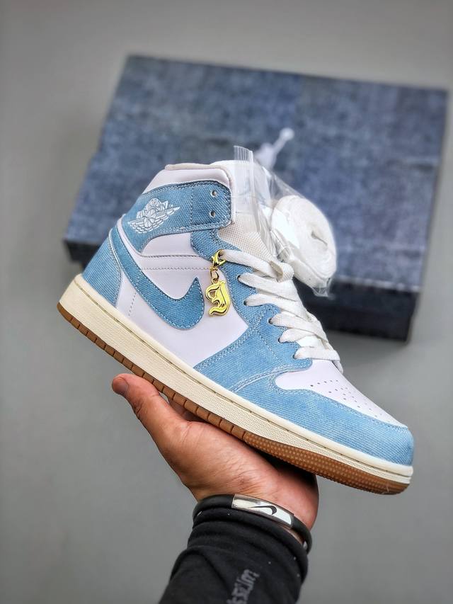 Nike Air Jordan 1 Mid Aj1 Joe 1 Nike low-top culture basketball shoes perfect qu