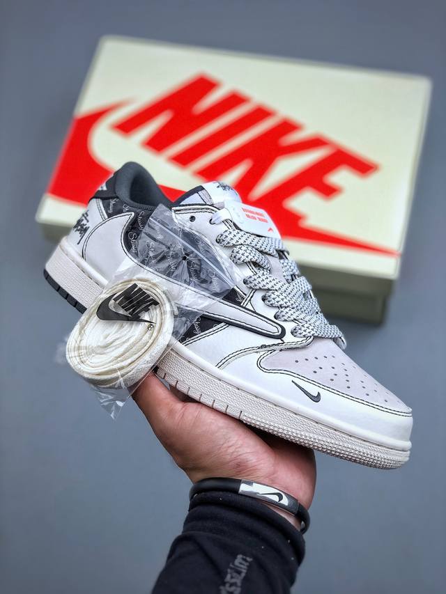 Travis Scott x Fragment Design x Jordan Air Jordan 1 Low Og Sp "Stussy Joint Whi