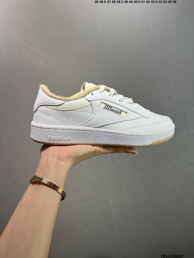 Corporate-level Reebok Club C series Jjjjound White Qlive sports comfortable sh