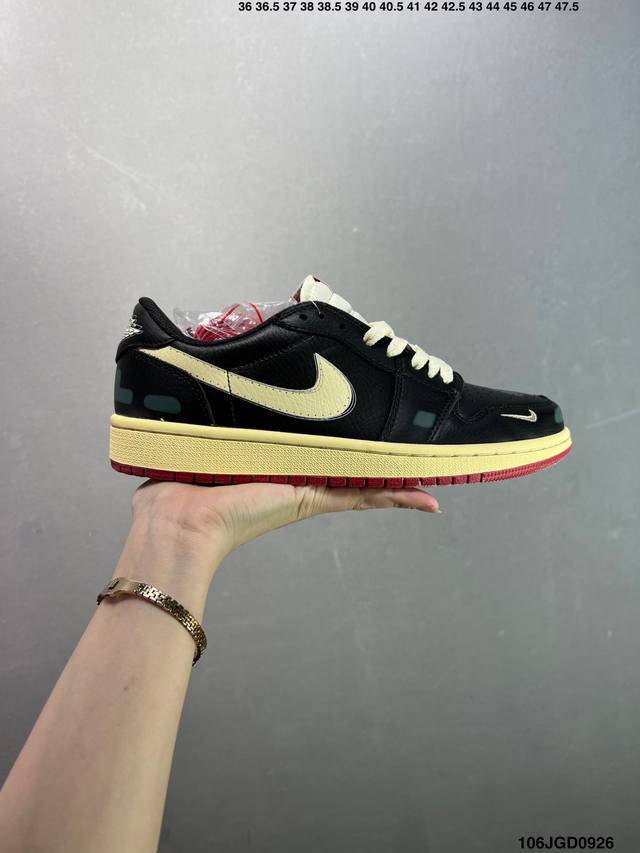 Nike Air Jordan 1 X Travis Scott Aj1 inverted hook Joe One inverted hook Nike lo