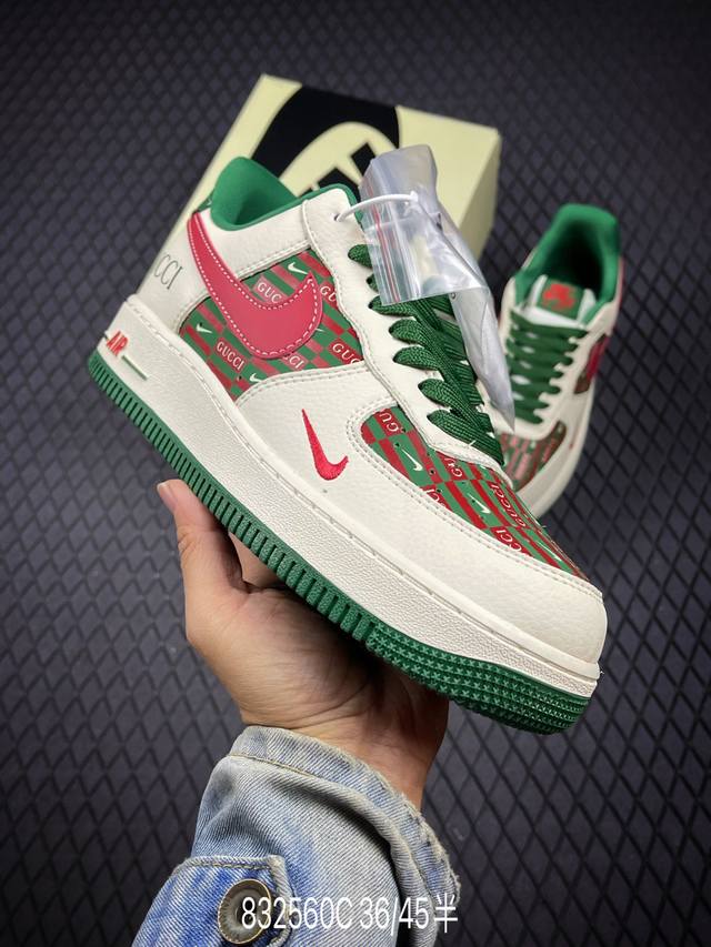 C Limited edition overseas sale! Corporate-grade Nike Air Force 1 '07 Low "Gucci