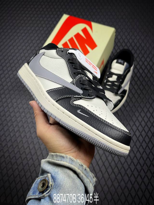B Corporate-level Nike Air Jordan 1 X Travis Scott Aj1 inverted hook Joe One inv