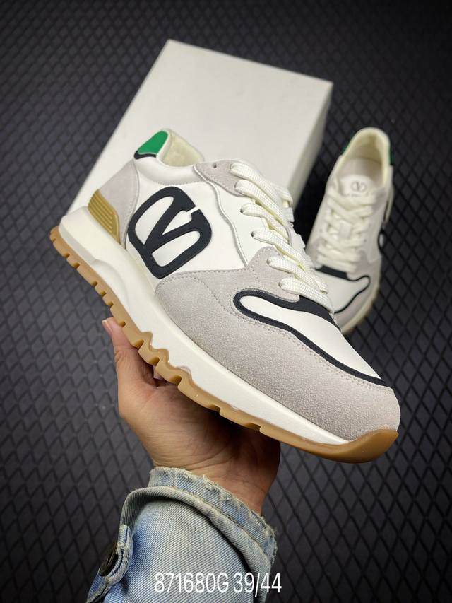 G New arrival Valentino men's comfortable lace-up running shoes, low-top lifesty
