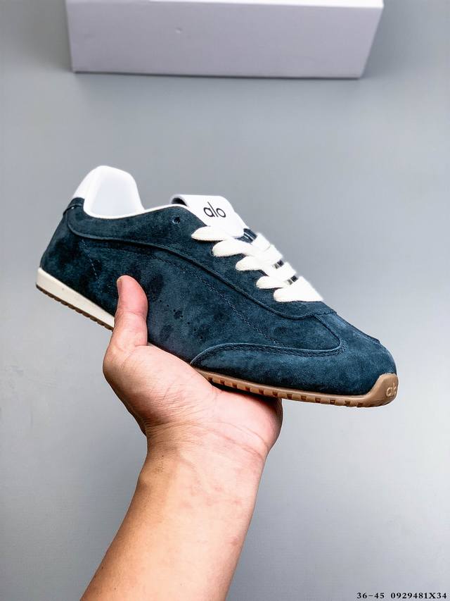 Alo Yoga Sunset genuine leather casual German training shoes for women 2025 new