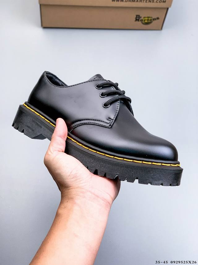 Drmartens Dr. Martin loafers genuine leather shoes thick-soled height-enhancing