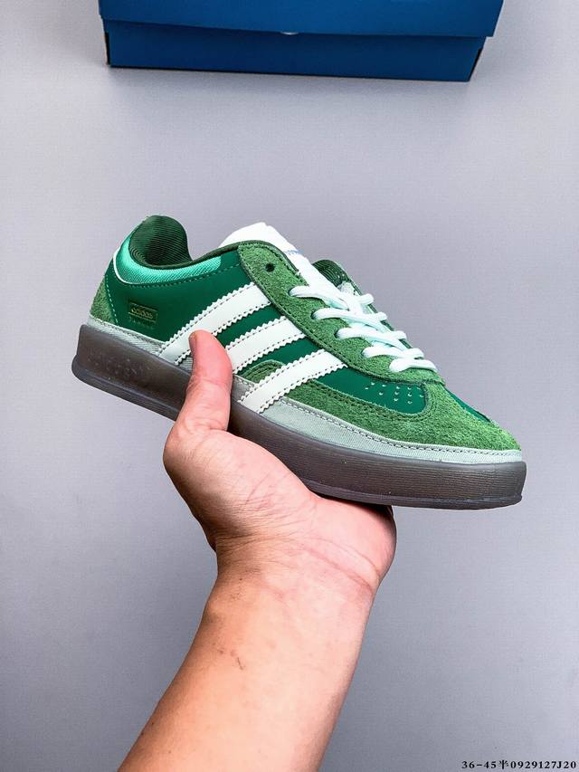 Adidas Bad X Bunny Gazelle Indoor low-top sneakers. A stylish toe box design cre