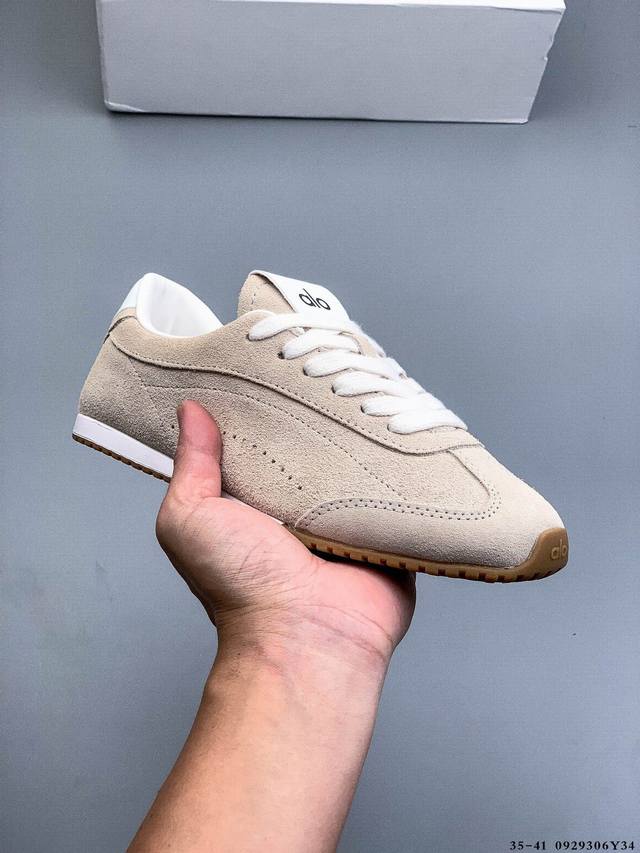Alo Yoga Sunset genuine leather casual German training shoes for women 2025 new