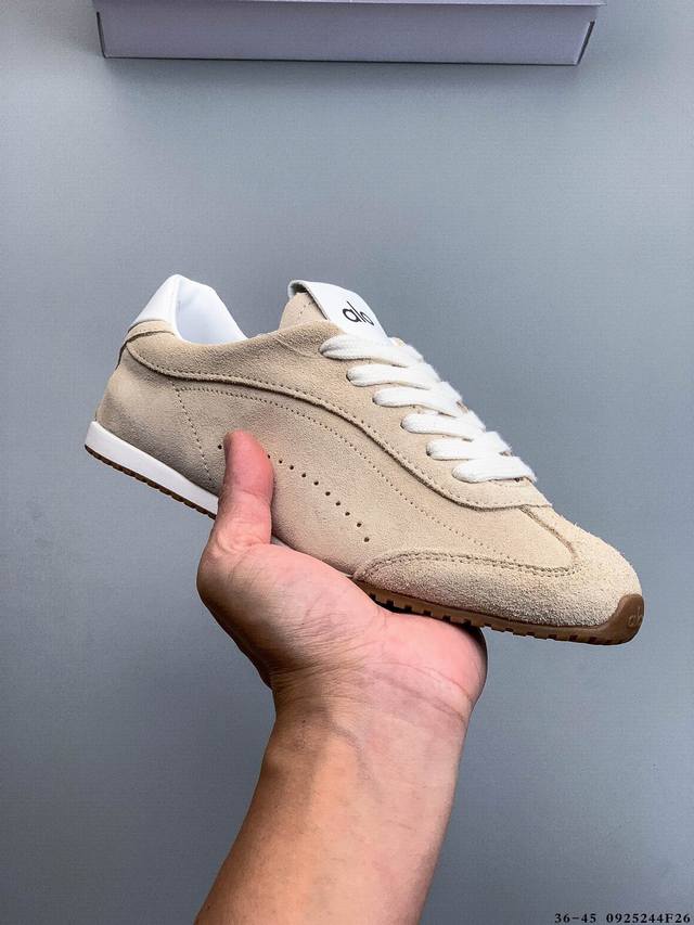 Alo Yoga Sunset genuine leather casual German training shoes for women 2025 new